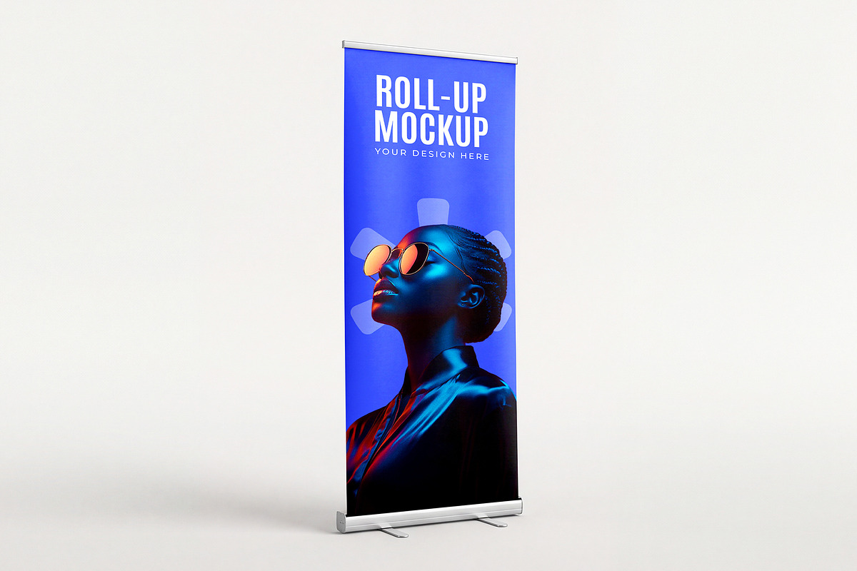 Roll Up Banner Mockup Template, an Advertising Mockup by graphypix (Photo 1 of 4)