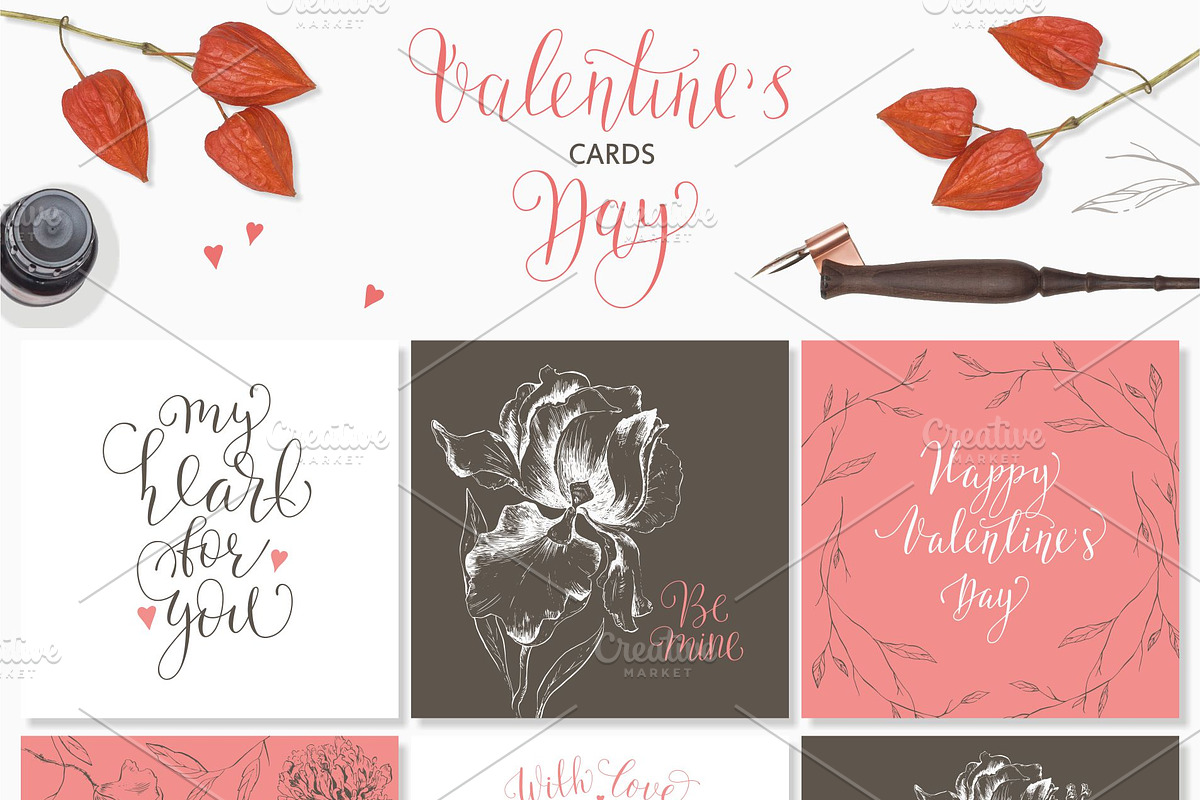 Valentine's Day. Romantic set, an Illustration by OlgaAlekseenko (Photo 5 of 11)