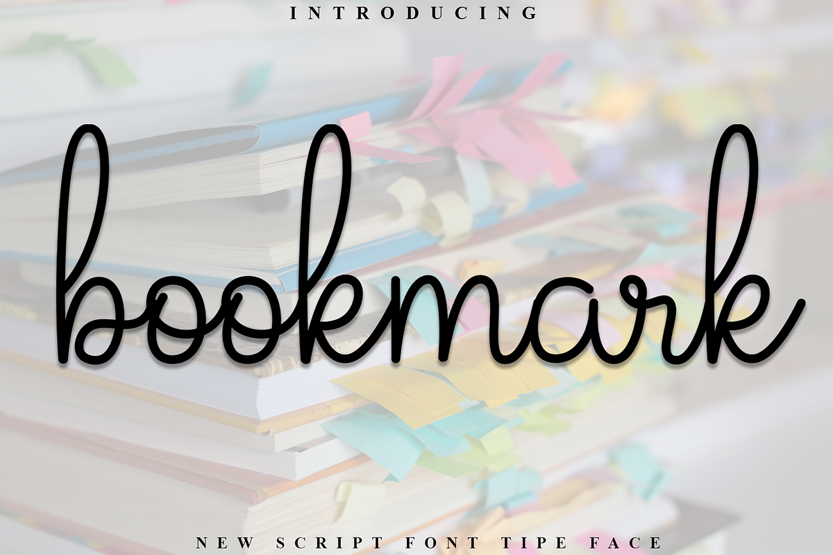 Bookmark, a Handwritten Font by InermediaSTUDIO (Photo 1 of 8)