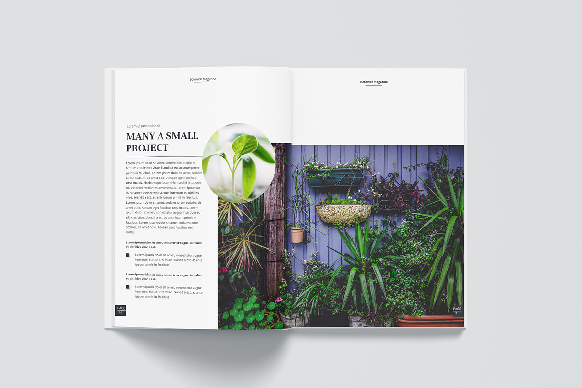 Botanic / Word & InDesign, a Magazine Template by obidullah_01