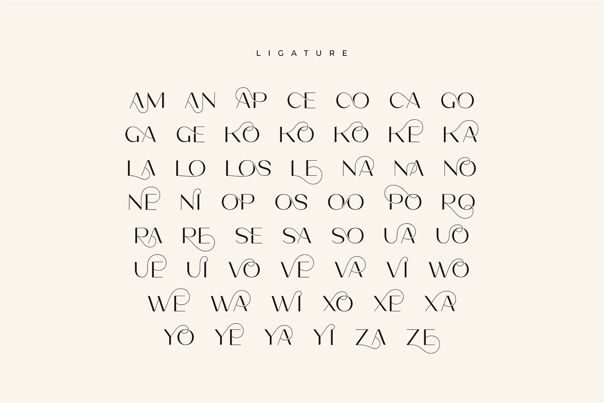 Poina - Beauty Ligature Font, a Sans Serif Font by suhadidesign (Photo 10 of 12)