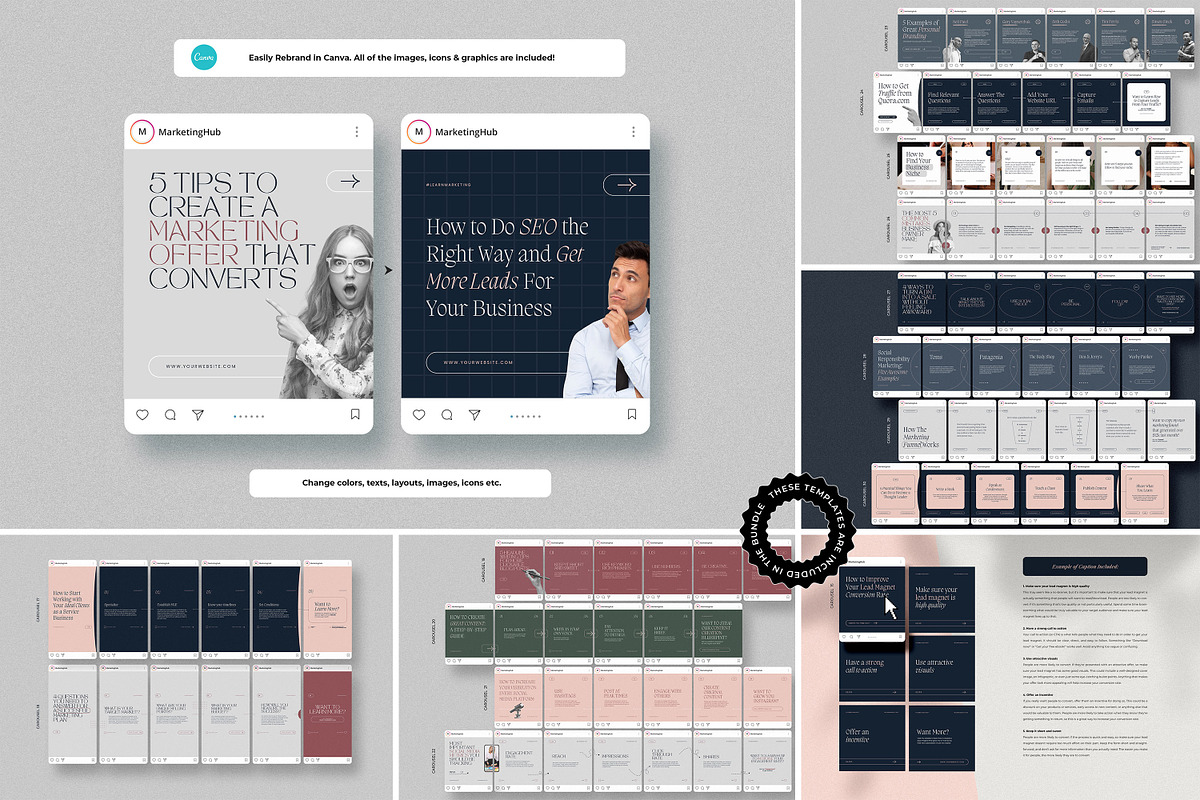 Instagram Marketing Carousel BUNDLE preview 7