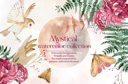 Mystical watercolor collection