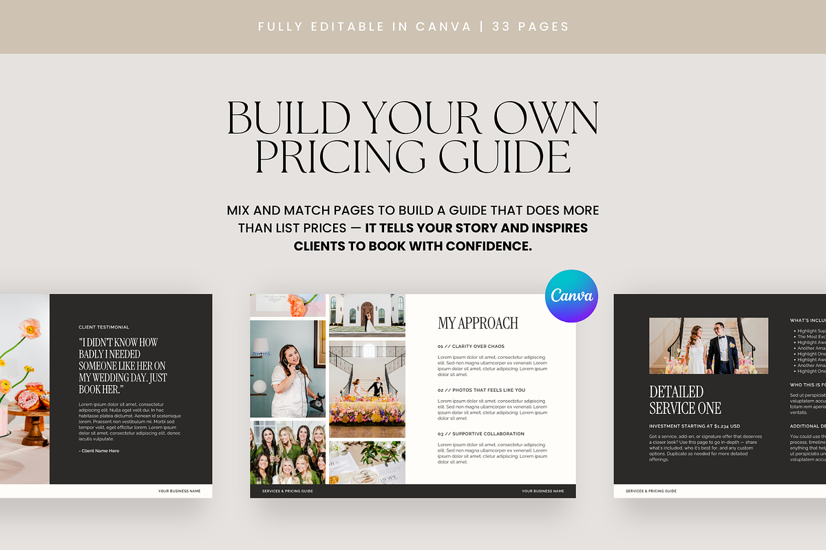 Pricing Guide Photography | Canva, a Presentation Template by Rosetta Lane Design (Photo 3 of 9)