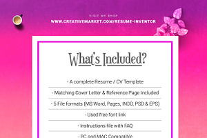 Professional Resume Template Cover