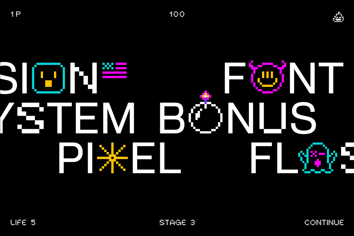 Pixelica. Color font, a Sans Serif Font by Foxys Type (Photo 3 of 8)