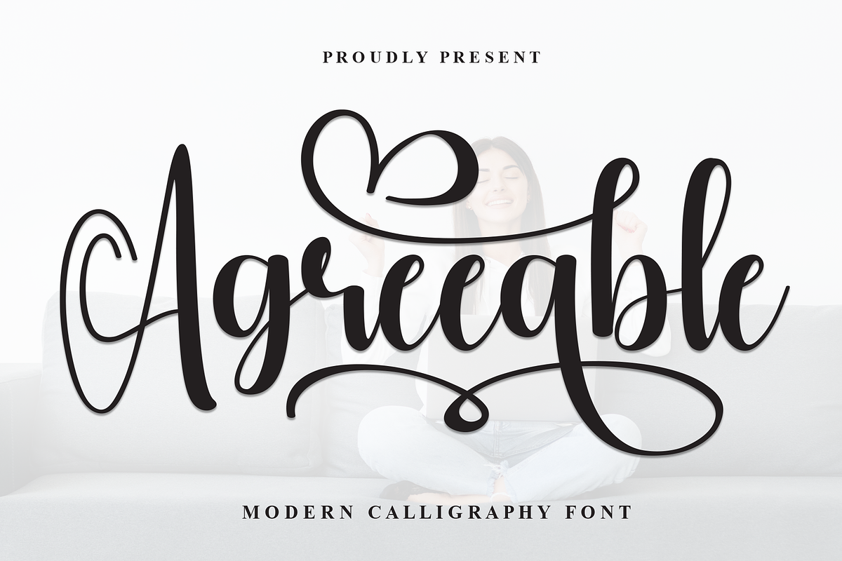 Agreeable | Script Font, a Handwritten Font by Scratchones (Photo 1 of 9)