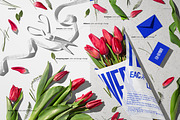 Bouquet Tissue Wrapping Paper Mockup, a Merchandise Mockup by creatsy5 (Thumbnail 3 of 22)