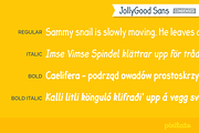 JollyGood Sans Condensed Basic Pack, a Script Font by Letradora (Thumbnail 2 of 6)