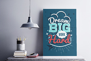 4 Motivational Typography Poster