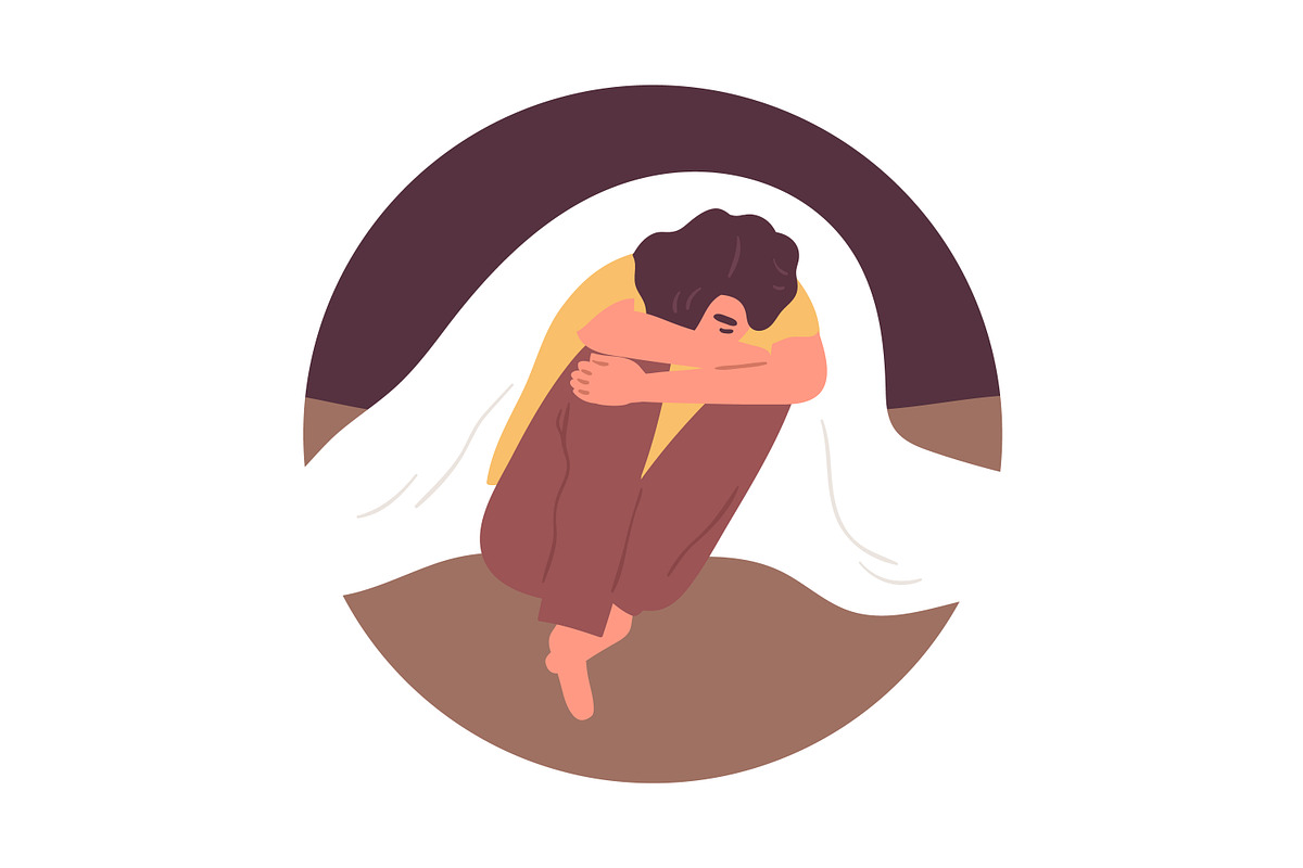 Depression and loneliness concept, a Person Illustration by Good Studio (Photo 3 of 3)