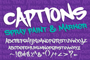 Captions Graffiti Font Family, a Script Font by Graffiti Fonts® (Thumbnail 4 of 4)