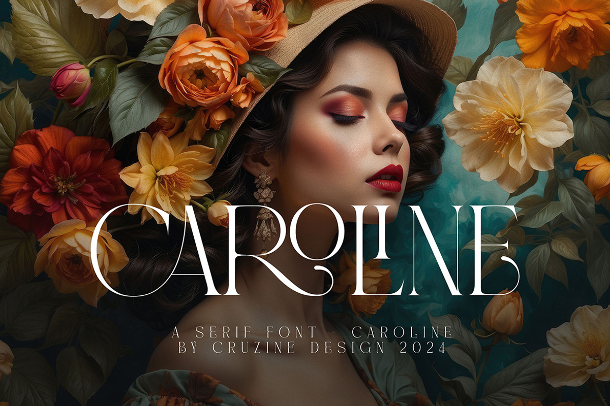 Caroline Luxury Serif, a Serif Font by Cruzine (Photo 1 of 10)