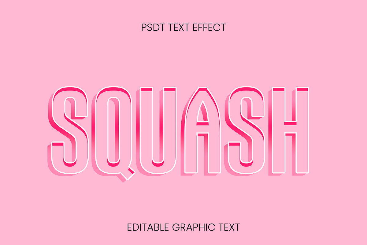 Shadowed Outline 3D Text