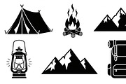 Camping Adventure Silhouette Icon, an Illustration by Artivon (Thumbnail 32 of 51)