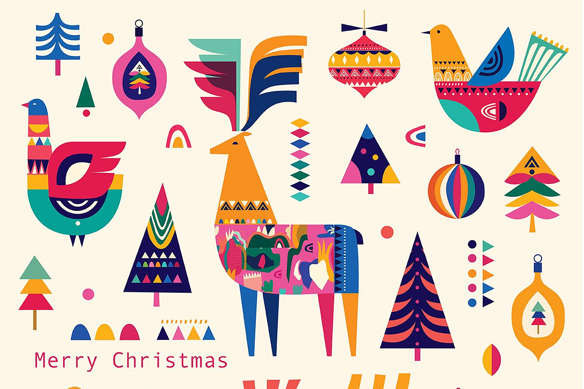 BEST CHRISTMAS BUNDLE 16 PRODUCTS, an Animal Illustration by MoleskoStudio (Photo 20 of 56)