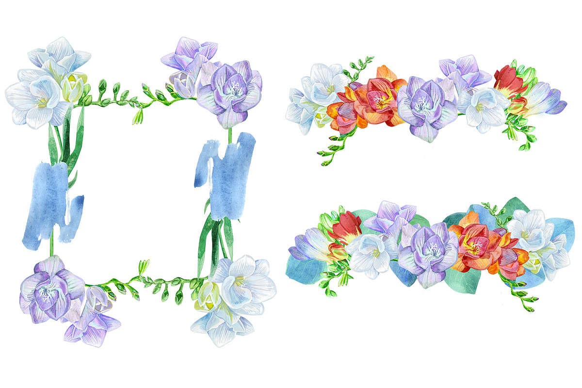 Freesia. Watercolor collection, a Decorative Illustration by Watercolor fantasy (Photo 6 of 7)