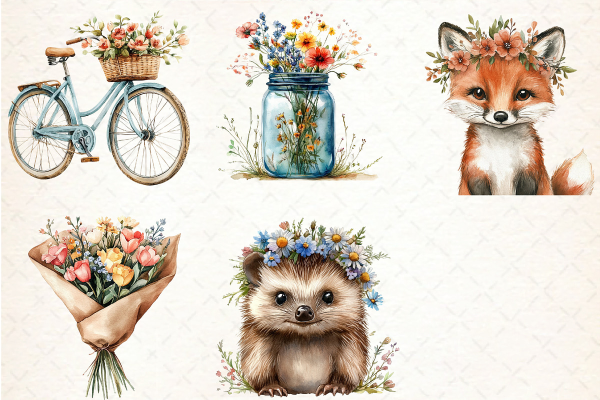 Hello Spring Clipart, an Illustration by Libby Wishes (Photo 6 of 9)