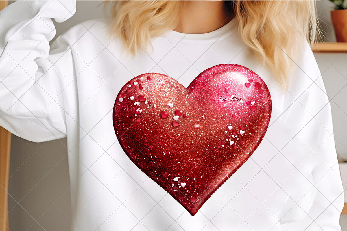 Glitter Heart Valentine Day Clipart, an Illustration by SinaCreation (Photo 4 of 7)