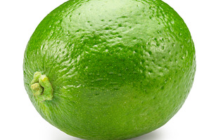Ripe lime fruit isolated on a white background. File contains cl, a Food & Drink Photo by Volff