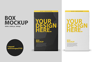 Textured Box PSD Mockup