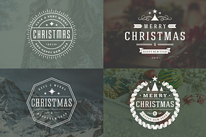 50 Christmas Labels And Badges