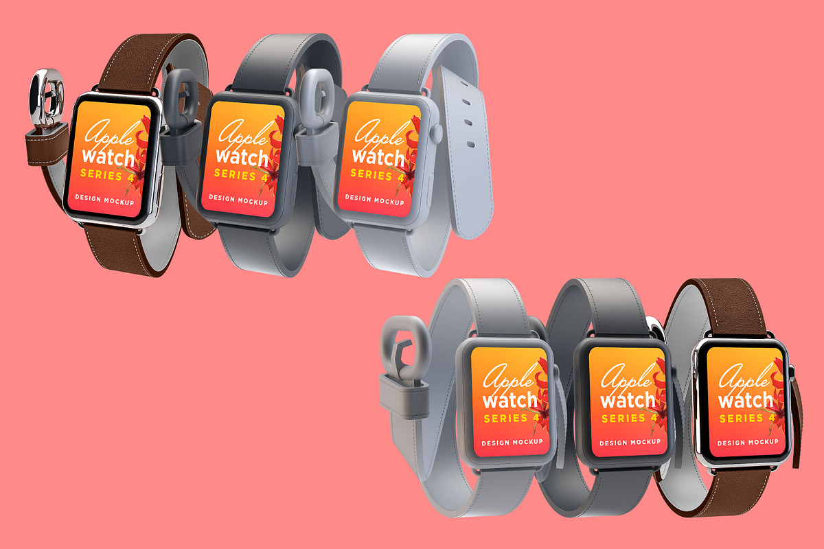 Apple Watch Design Mockup, a Wearable Device Mockup by illustrated (Photo 9 of 10)