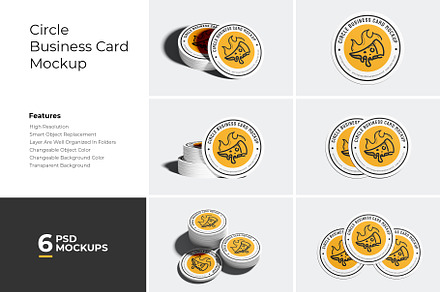 Circle Business Card Mockup