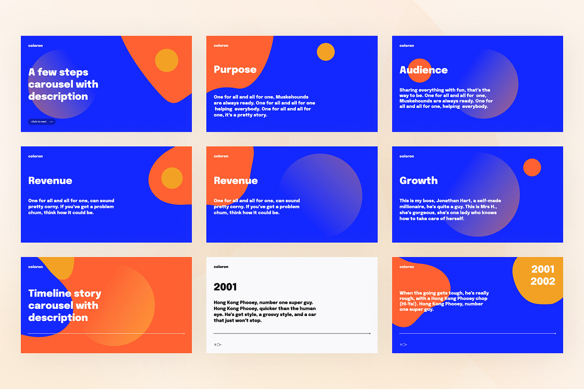 Coloron Creative PowerPoint Template, a Presentation Template by Vladislav Muslakov (Photo 8 of 16)