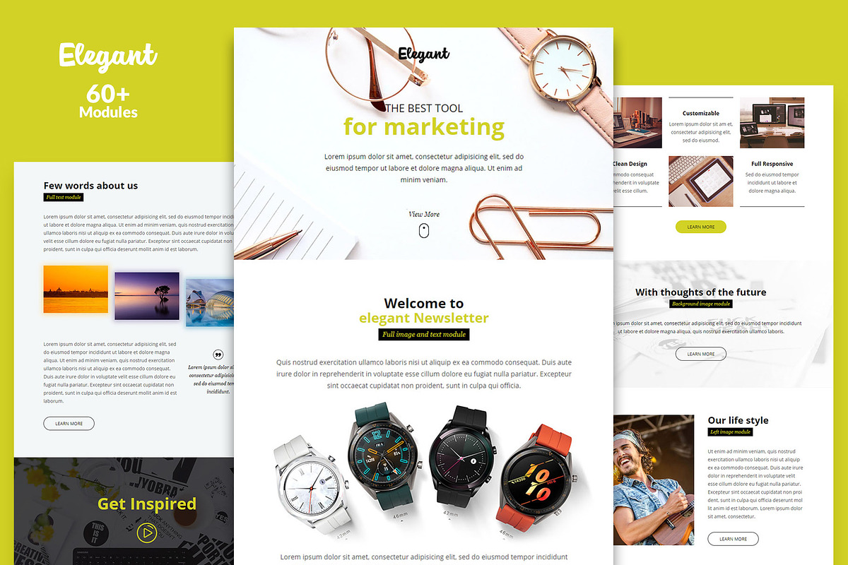Elegant Email Template + Builder, an Email Template by WEB4PRO