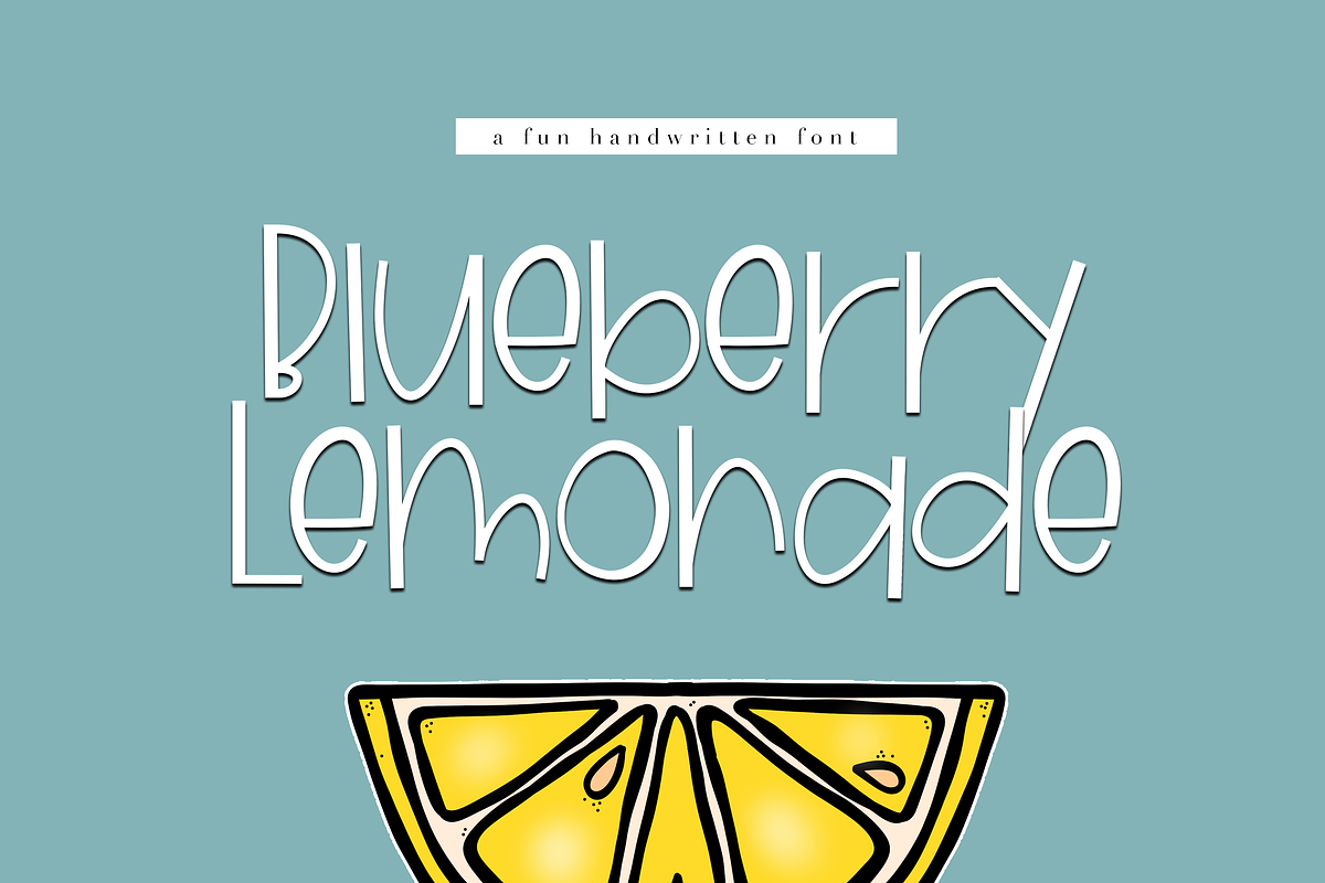 Blueberry Lemonade- Handwritten Font