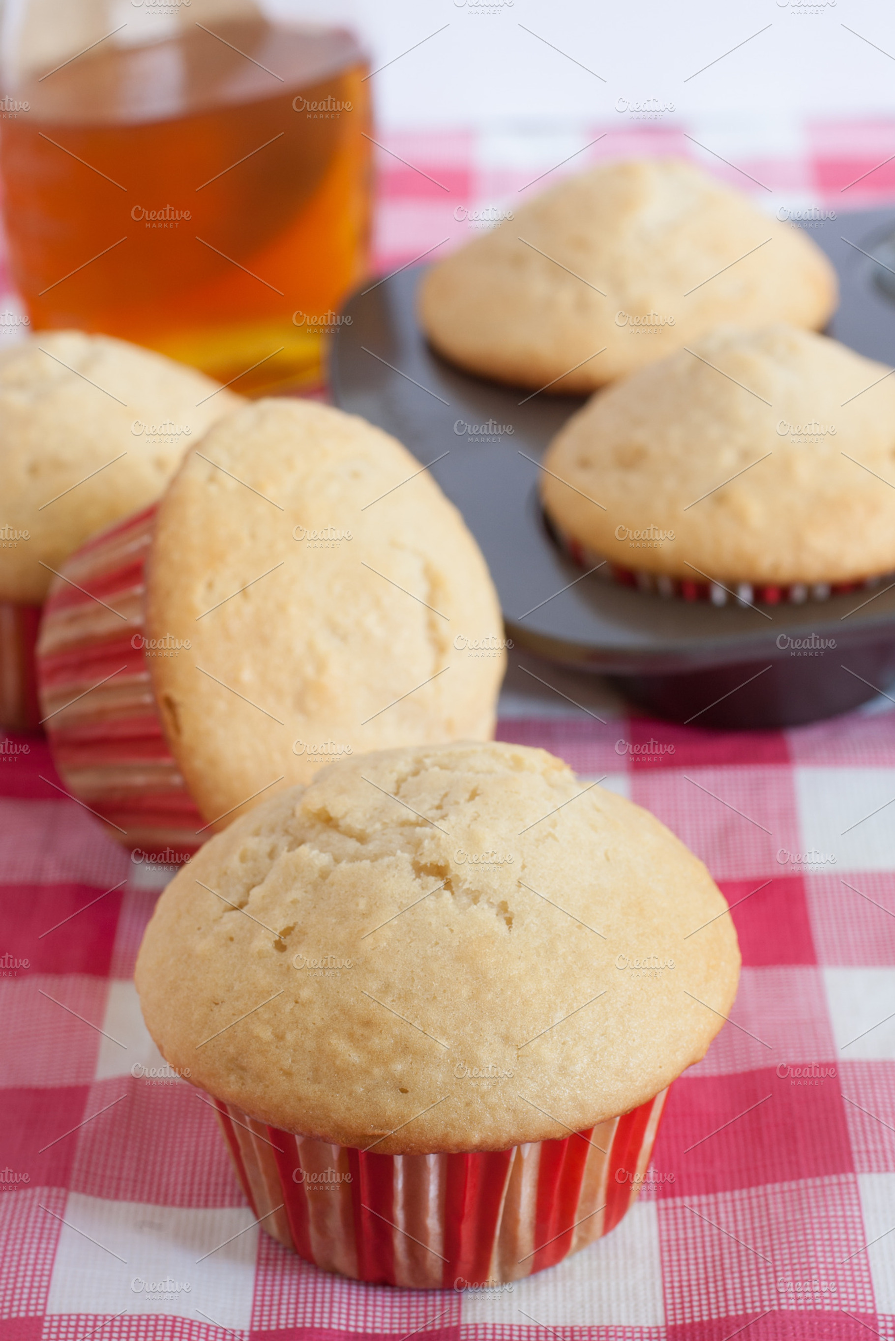 Honey muffins containing baked, bakery, and breakfast, a Food & Drink Photo by Southern Light
