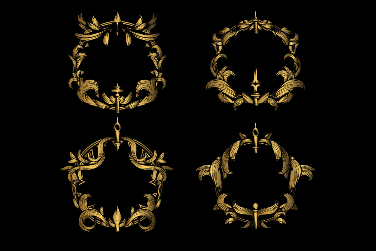 Luxury Ornamental Frame Vol.1, an Object Graphic by Bewalrus Studio (Photo 3 of 4)