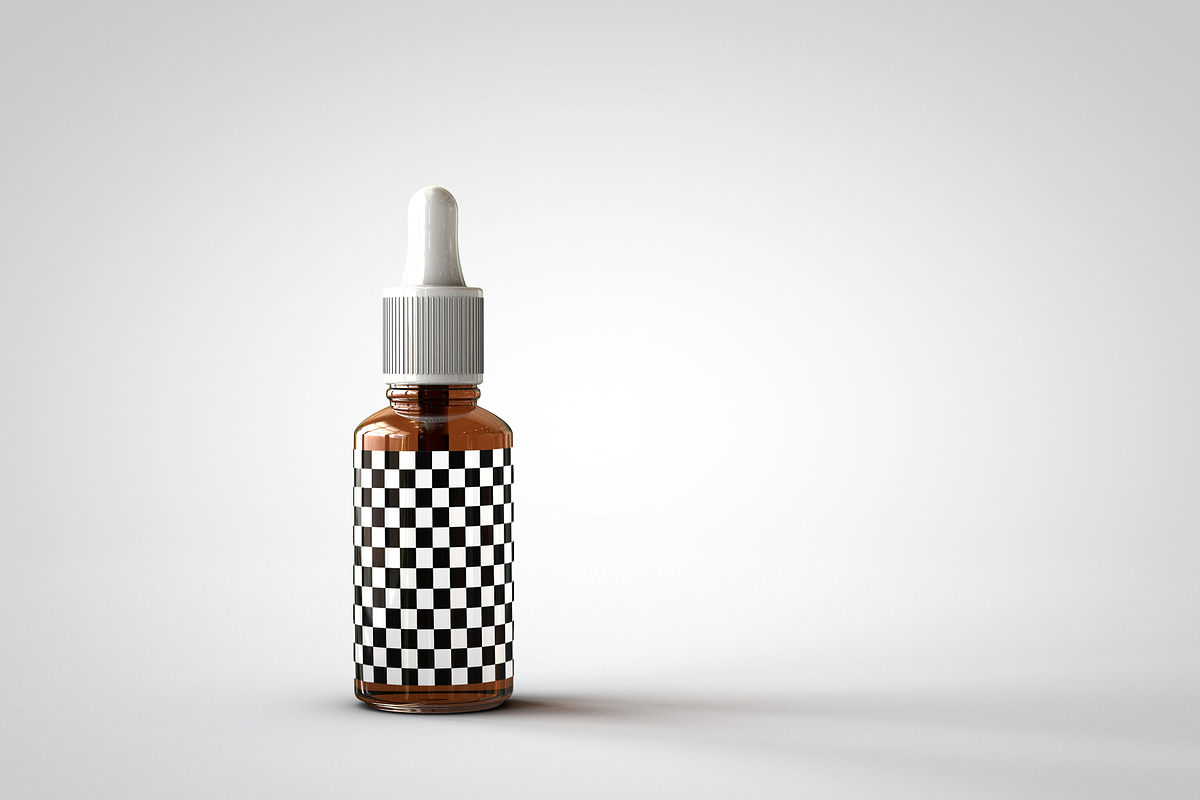 Amber Dropper Bottle Mock-Up & Box, a Household Mockup by TSOBG (Photo 7 of 20)