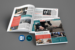 Business Newsletter | Psd & Word, a Brochure Template by retrographix