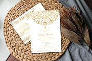 Gold Indian Wedding Invitation Card, an Invitation Template by TheSimplySereneShop (Thumbnail 1 of 10)