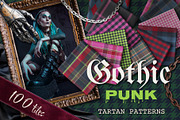 100 Gothic & Punk Tartan Patterns, a Pattern Graphic by IuliiaSavko (Thumbnail 1 of 18)