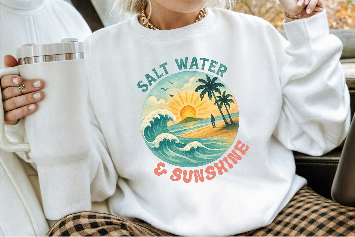 Retro Summer Salt Water and Sunshine, an Illustration by Sublimation Artist (Photo 8 of 9)