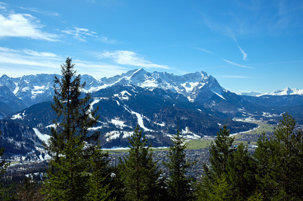Landscape of majestic mountains
