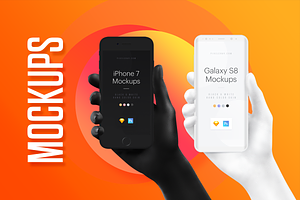 Black & White Mockup Hands