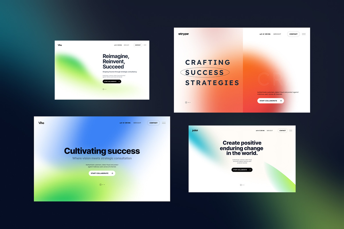 Creative Figma Gradient UI header preview 5