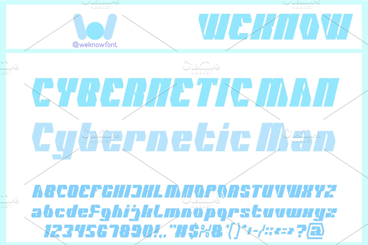 Cybernetic Man font, a Font by weknow (Photo 1 of 8)