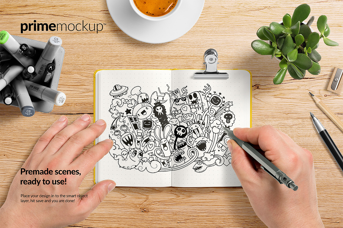 Leather Notebook Hardcover Mockup, a Books & Magazine Mockup by PrimeMockup (Photo 3 of 16)