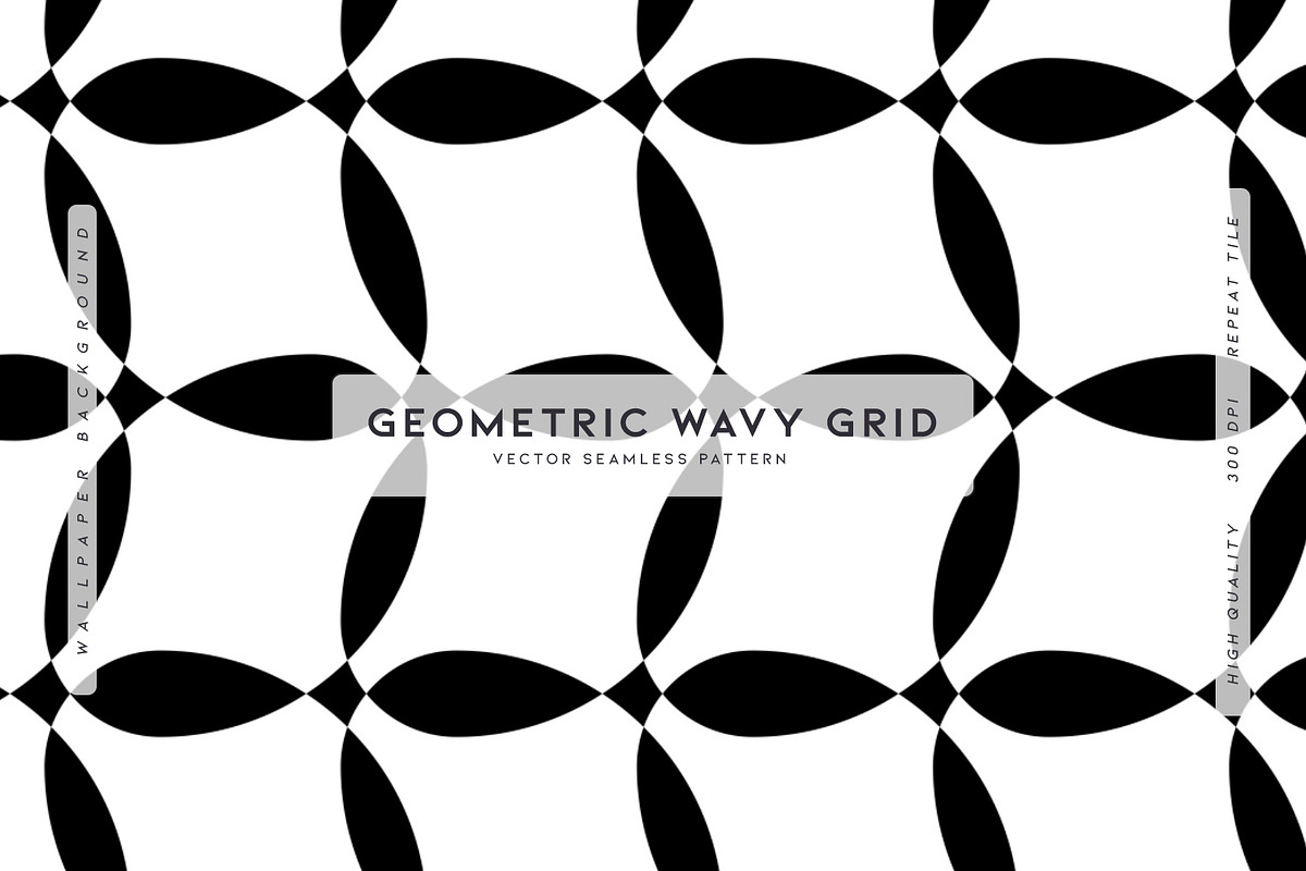 Geometric Wavy Grid, a Pattern Graphic by MalyskaStudio (Photo 1 of 5)