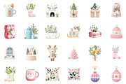 Cozy Christmas Watercolor Clipart Se, an Illustration by Sublimation Artist (Thumbnail 2 of 6)