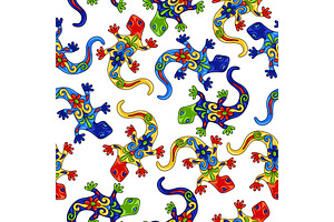 Mexican Seamless Pattern With