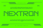 VB Nextron - Futuristic Display Font, a Sans Serif Font by VALIANTBROTHA (Thumbnail 1 of 10)
