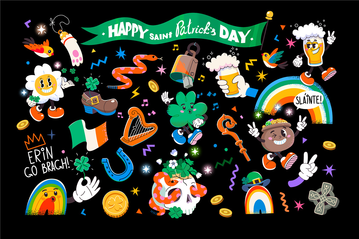 Irish Luck: Cartoon Elements, an Illustration by Moonery's (Photo 2 of 9)