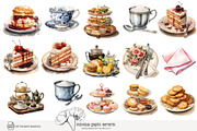 100 afternoon tea clip art, a Food Illustration by Poppy Lane Studio (Thumbnail 11 of 13)