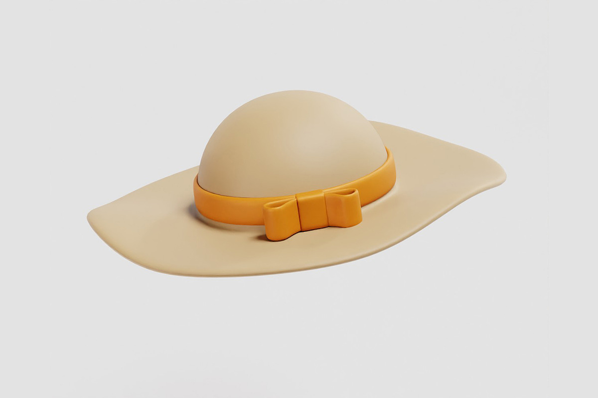 Woman hat Straw Hat, an Object 3D Model by fahad121 (Photo 1 of 7)
